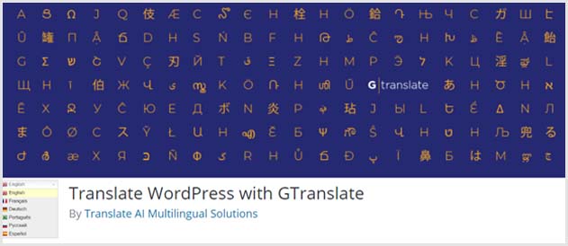 wordpress g translate